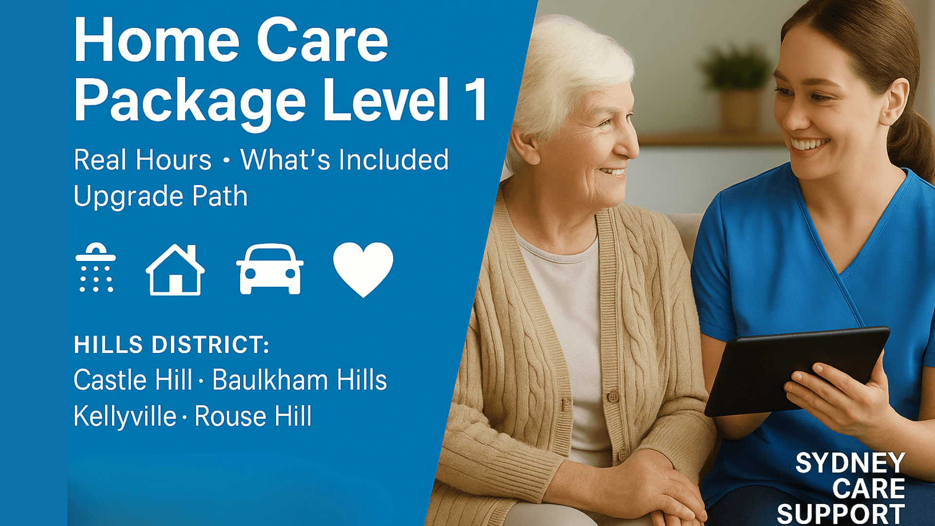 Local One Cre Program Home Care Package Level 1 Sydney | Real Hours & Upgrade