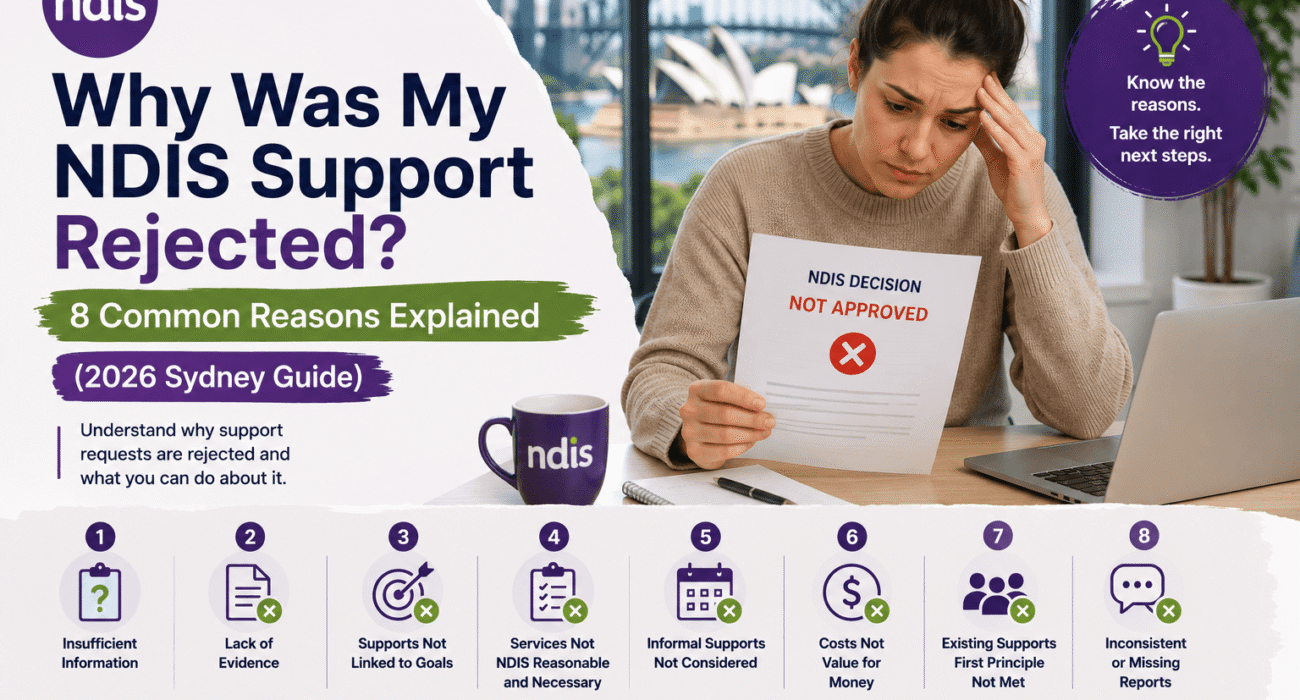 Why Was My NDIS Support Rejected? 8 Common Reasons Explained (2026 Sydney Guide)
