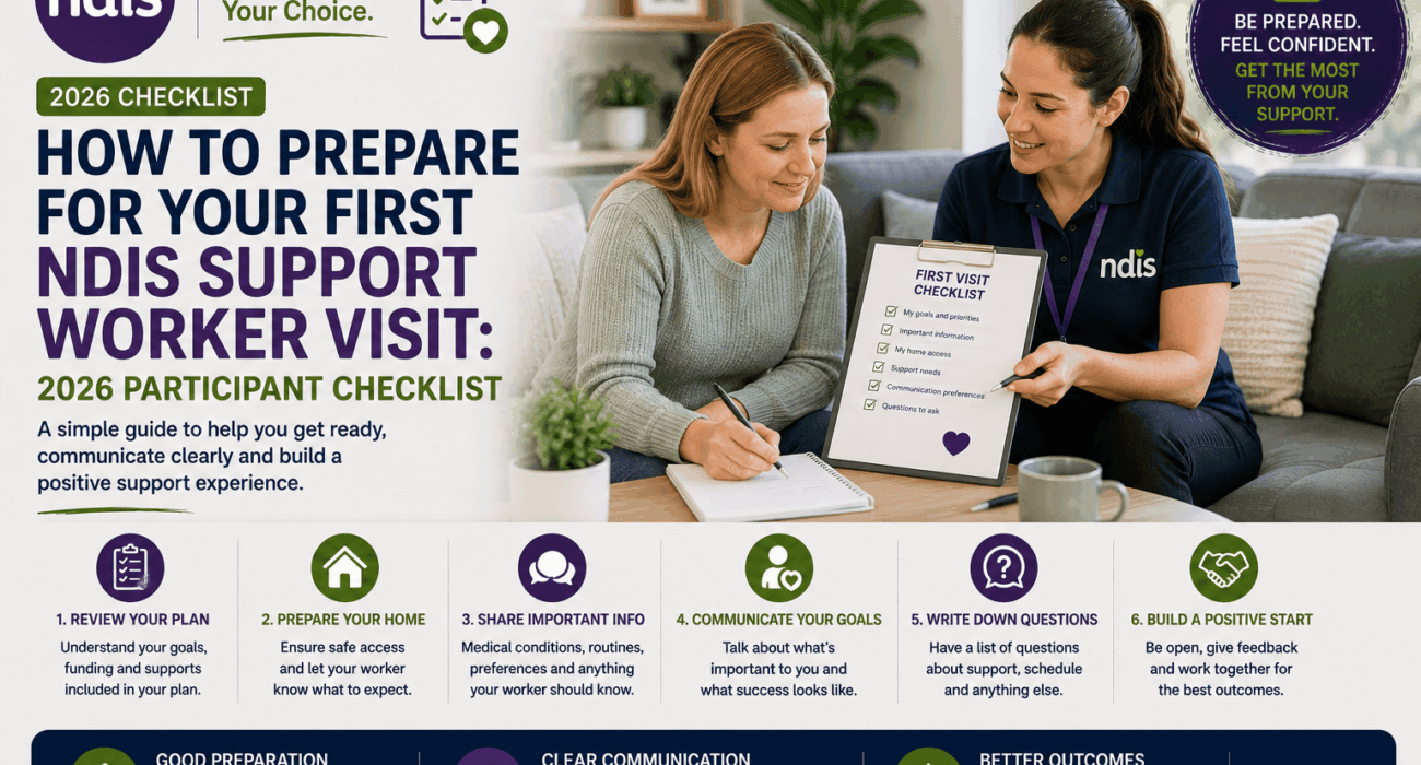 NDIS participant meeting a support worker for the first time in Sydney