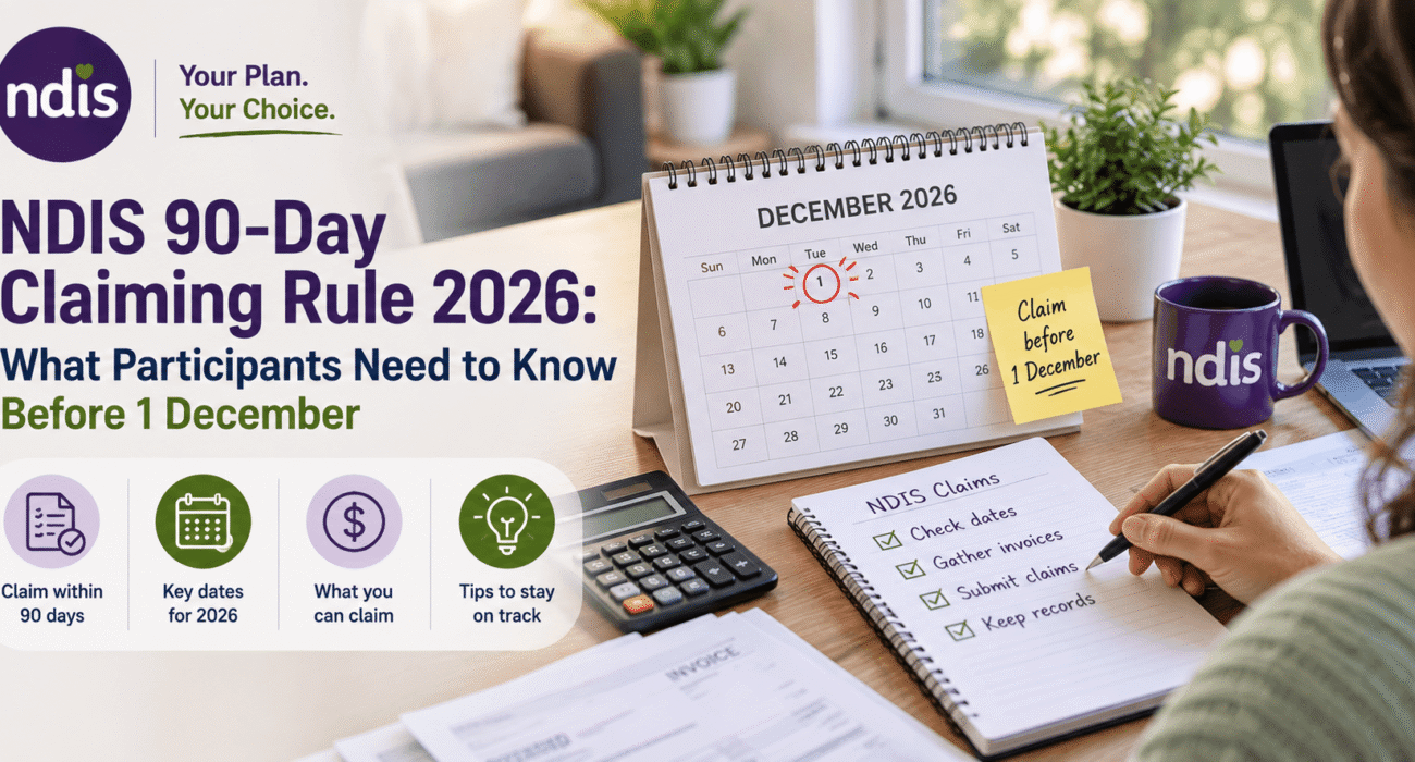 NDIS 90 day claiming rule starting December 2026 explained for participants and families